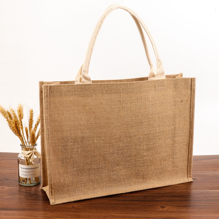 厂家批发良品麻布袋复古棉麻亚麻黄麻袋包供应空白可印logo手提袋