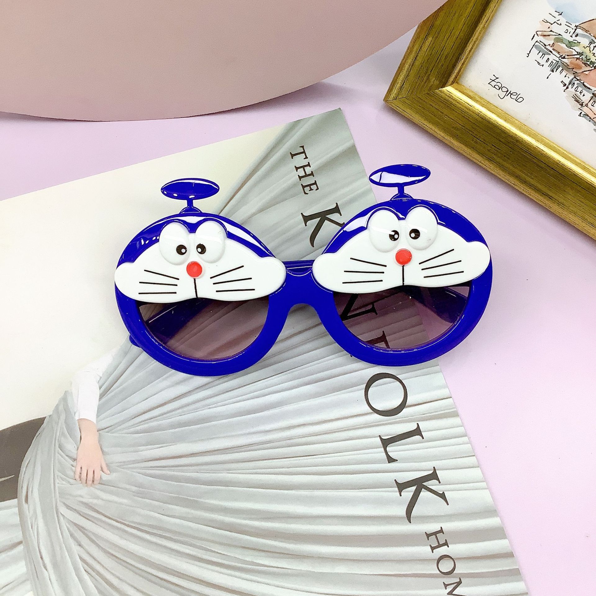 New Kids Sunglasses Cartoon Cat Shape Baby Sunglasses Uv Protection Kids Glasses Cross-Border Wholesale