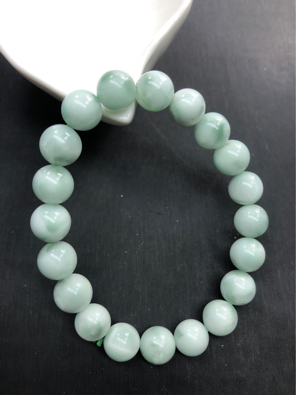 天然龟背纹活彩绿海纹绿纹石手串手链