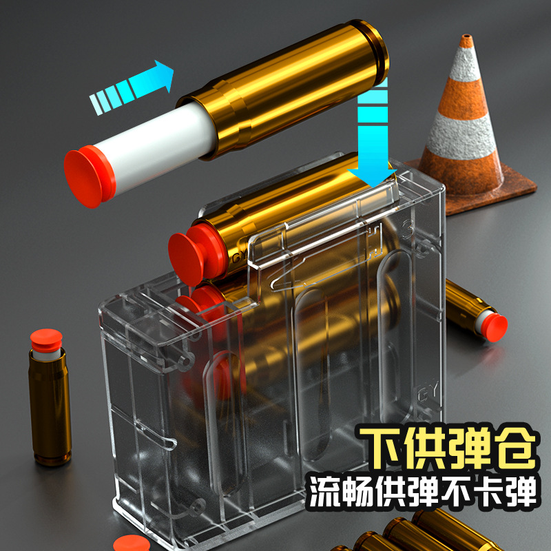 Handi Large Size 98K Baby Toy Gun AWM Sniper Rifle Throw Shell Version Soft Bullet Egg Children Simulation M24 Grab Eating Boy