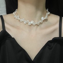 轻奢优雅气质不规则珍珠锁骨链时尚简约高级感甜美淑女项链