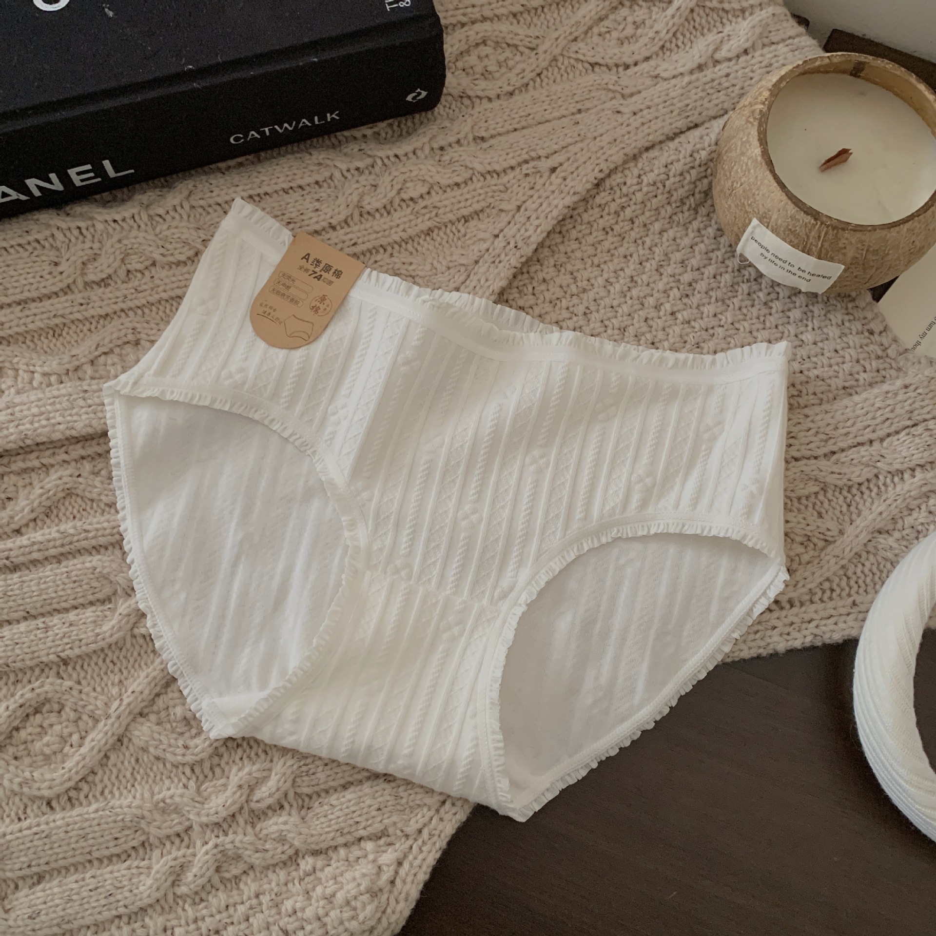 [7A Suppression] Class A Baby Raw Cotton Women's Underwear Pure Cotton All Cotton Crotch Traceless Girl Raw Briefs Wholesale