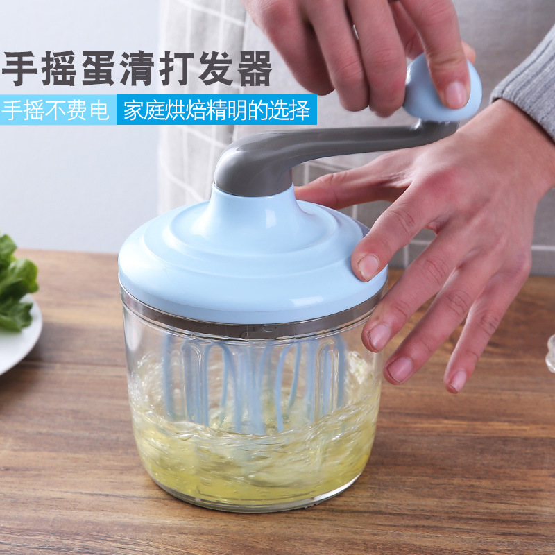 手摇打蛋器龙卷风半自动打蛋机家用打发奶油发泡烘焙蛋糕打蛋神器