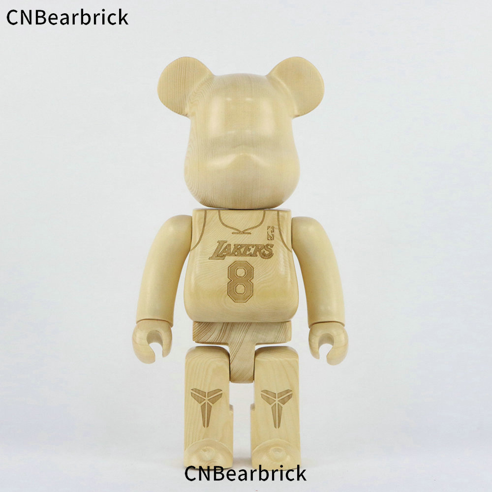 bearbrick科比梅西球衣实木积木熊400%潮玩公仔木头熊玩偶摆件