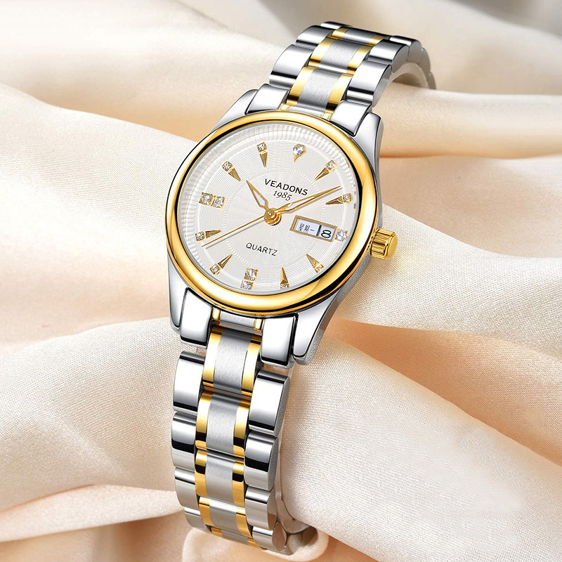 一件代发威顿瑞士品牌手表女士时尚双日历石英表抖音快手直播同款