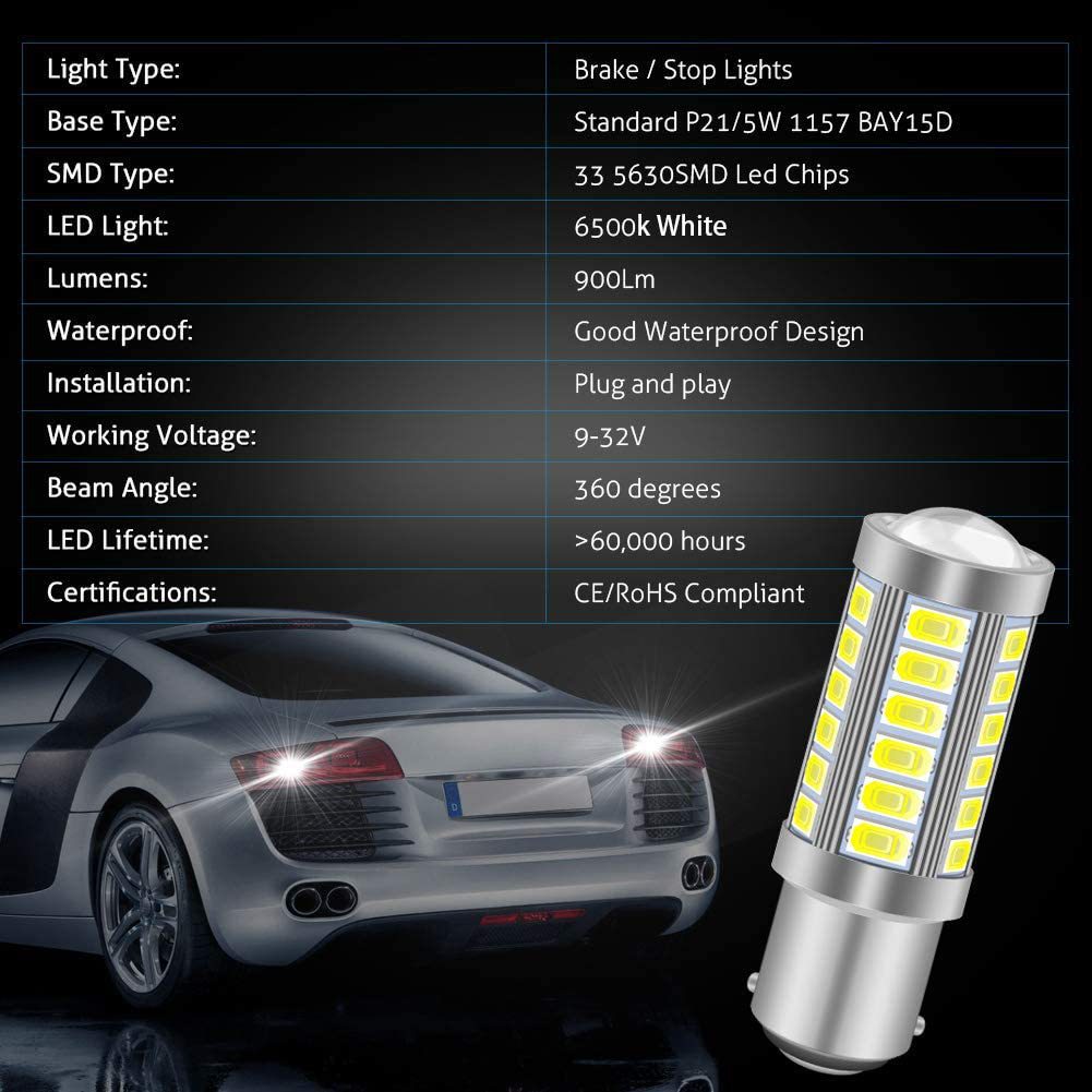 Car LED Light 1156 1157 5730 5630 Stop Lamp 33smd Turn Signal Motorcycle Light