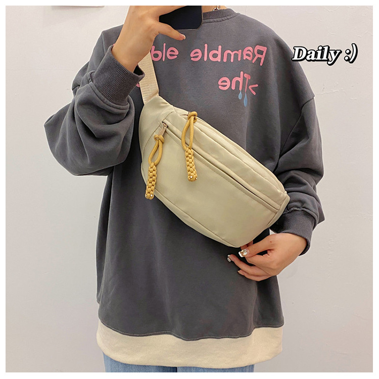 South Korea Ins Style Large Capacity Shoulder Bag Bag Female College Style Simple All-Match Dumpling Bag Girl Students' Crossbody Bag