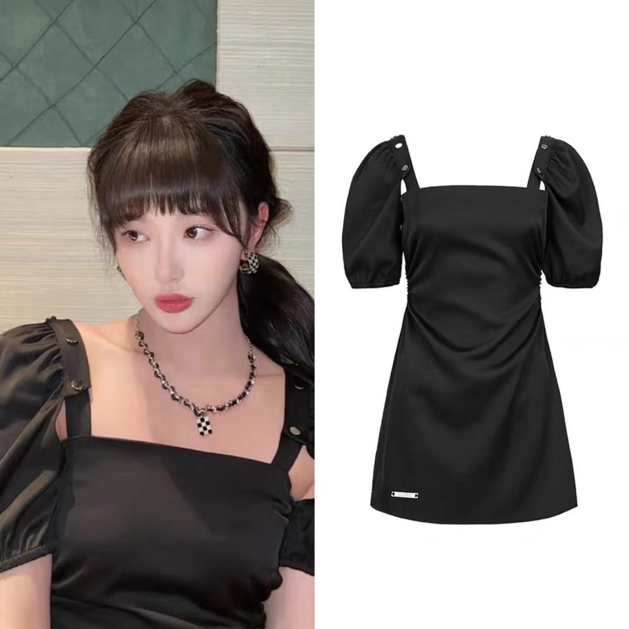 【做货中】孔雪儿明星同款连衣裙2022年夏季女装高级感气质百搭裙