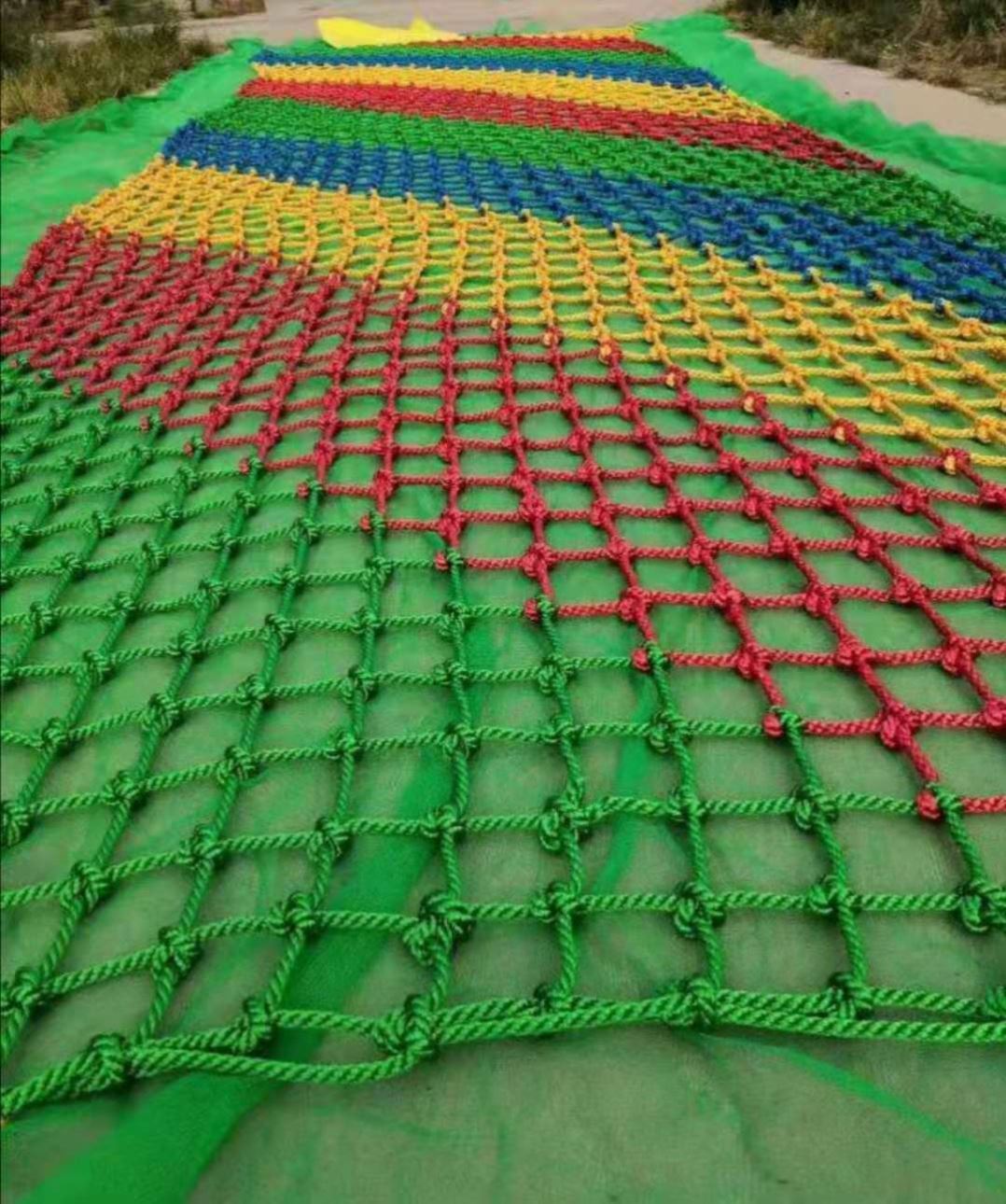 户外儿童攀岩攀爬网尼龙网防坠网建筑安拓展网绳麻绳装饰绳网