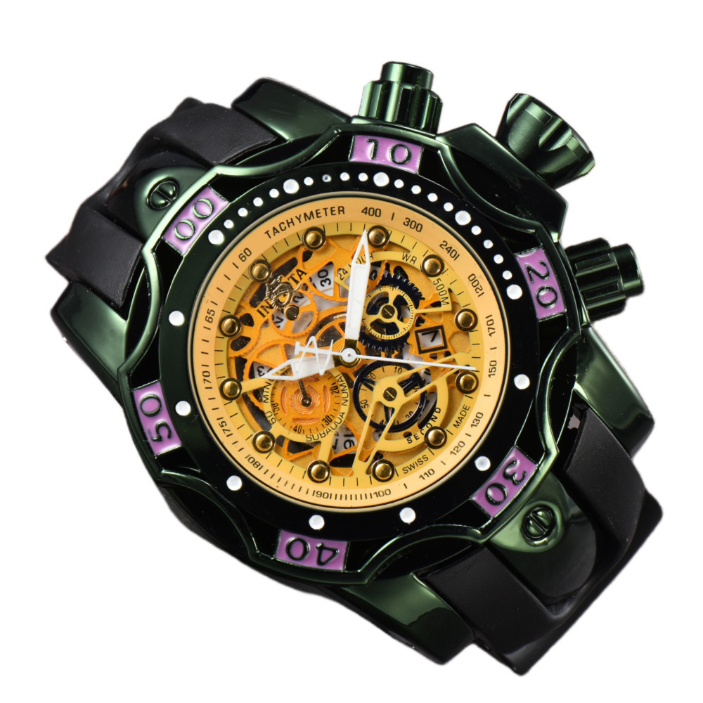 invicta幻彩小丑新款现货巴西热销 英弗它系列男士钢带石英手表