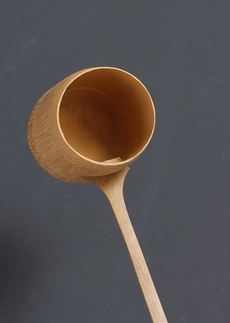 日式竹制小水勺 日本茶道配件竹制分茶汤勺 竹制取汤器 一件代发