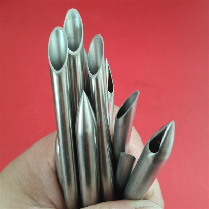 304不锈钢针管实心磨尖针316不锈钢斜口针头打孔开槽激光切割倒角