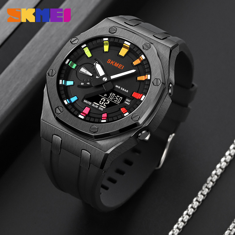 男款手表学生用电子表多功能运动防水夜光电子手表手表厂家