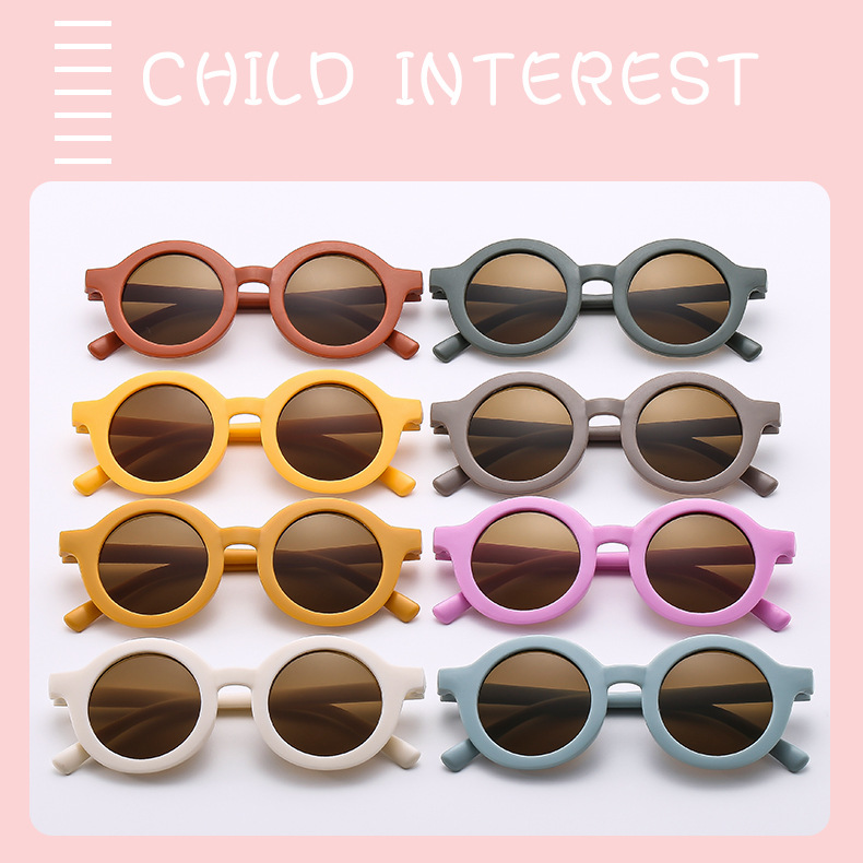 new fashion children‘s retro personalized trendy cool sunglasses sun-proof sun-proof men‘s and women‘s baby‘s same sunglasses