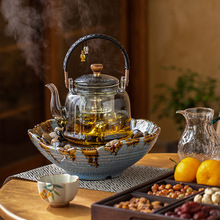 煮茶器玻璃烧水壶蒸煮茶壶电陶炉家用茶具小型养生花茶煮茶炉套装