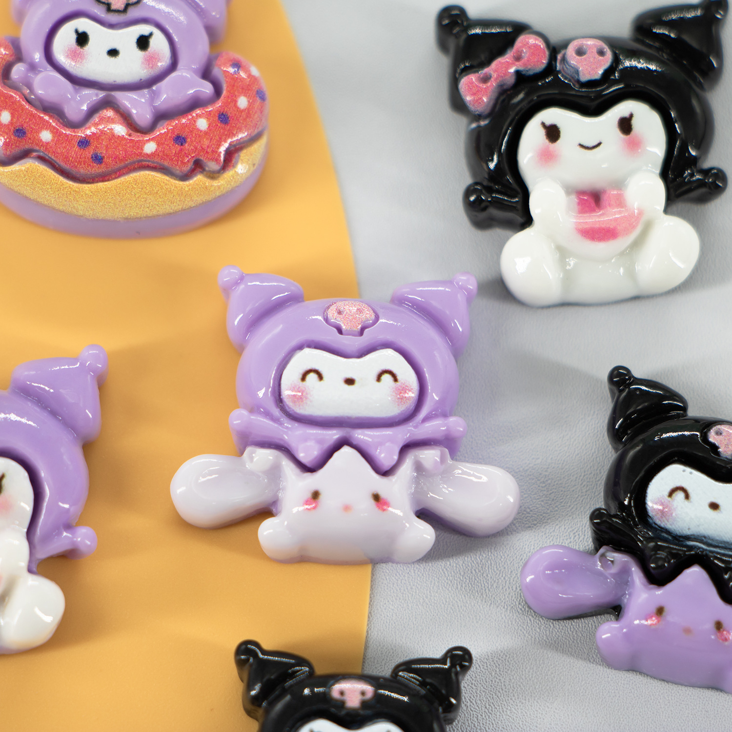 卡通 亮面三丽鸥diy 奶油胶手机壳树脂配件 发夹发绳饰品材料批发