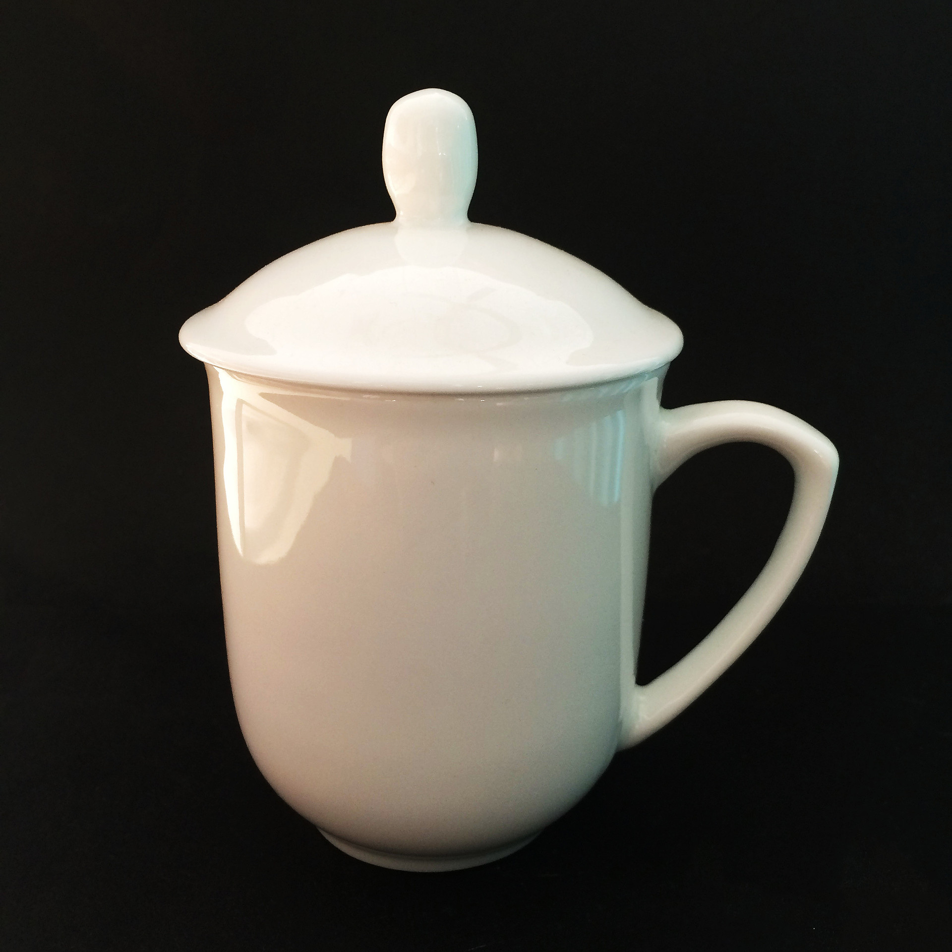 骨瓷会议盖杯 酒店办公水杯定制公司logo 骨瓷茶杯带盖马克杯定制