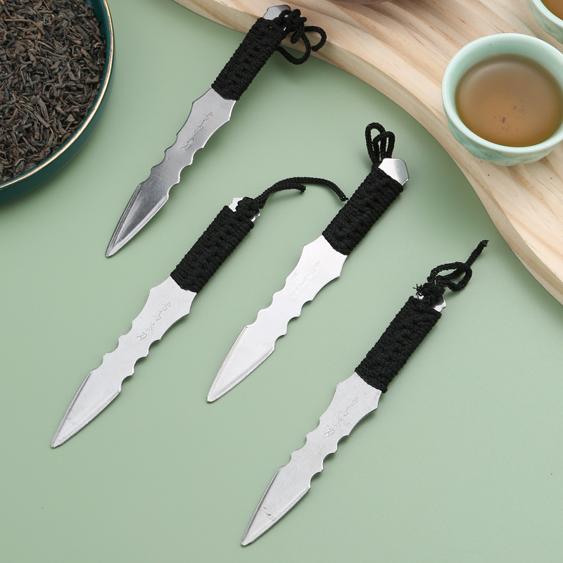 不锈钢茶刀古马茶刀普洱茶刀 撬茶针茶具配件刀 黑茶刀礼品印logo