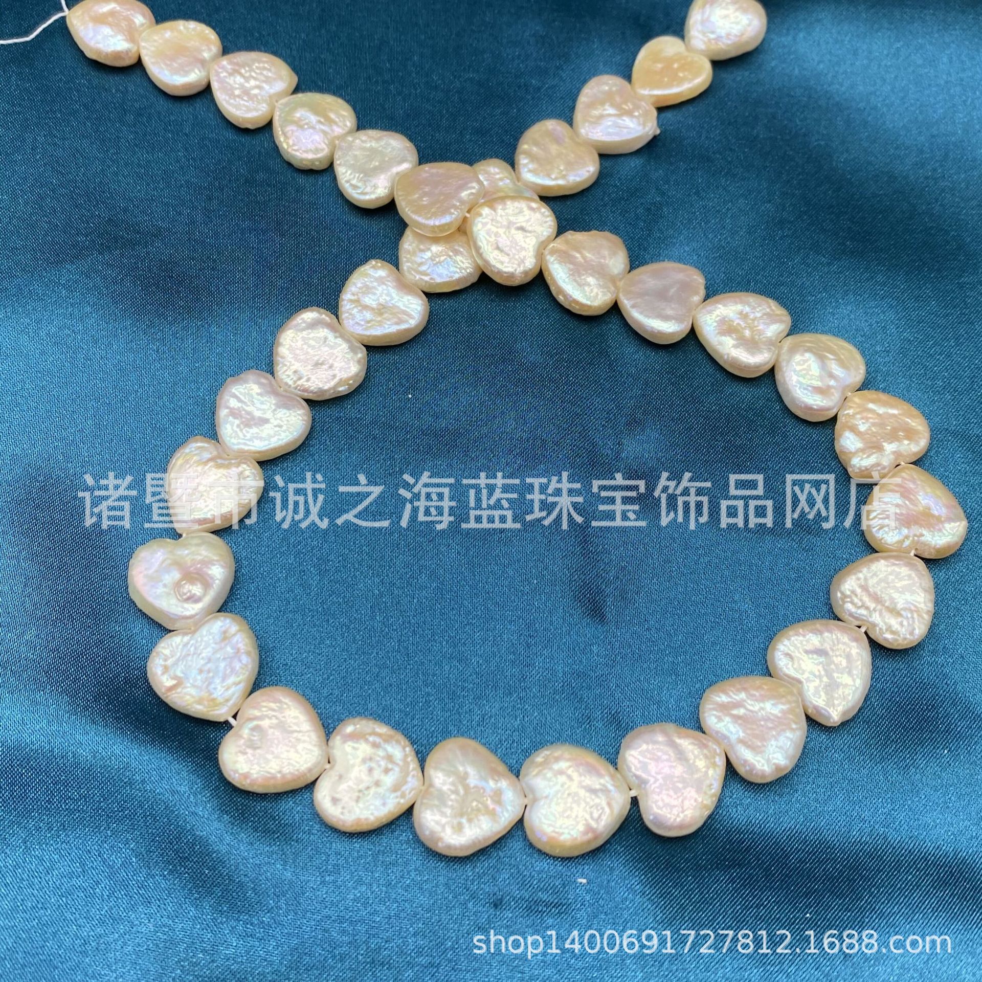 巴洛克异形珍珠项链 炫彩光泽爱心形状珍珠淡水珍珠diy外贸饰品