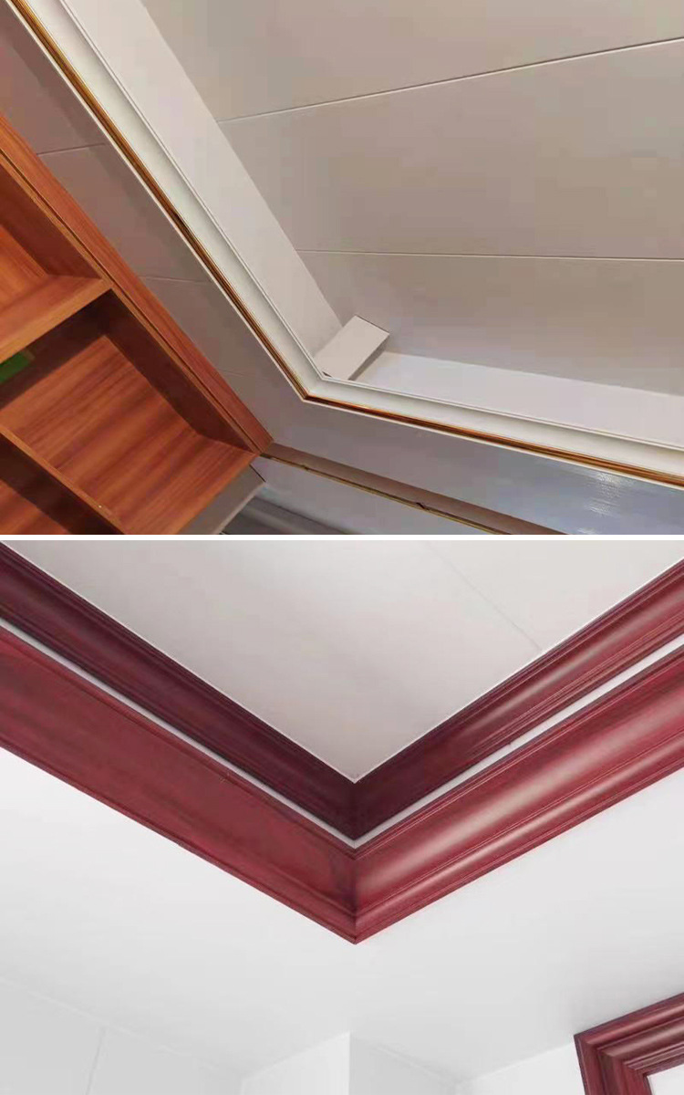 竹木纤维小阴角线40mm天花吊顶顶角线集成墙面背景墙装饰线条