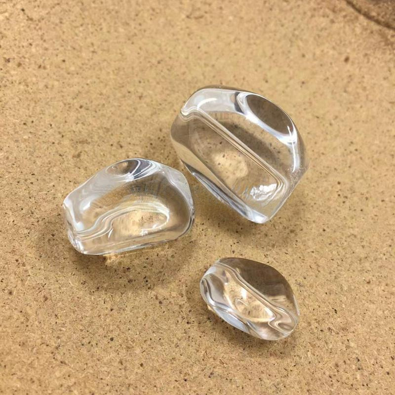 单形状手链净体饰品白水晶diy手工文玩珠子散珠抖音不规则随热款