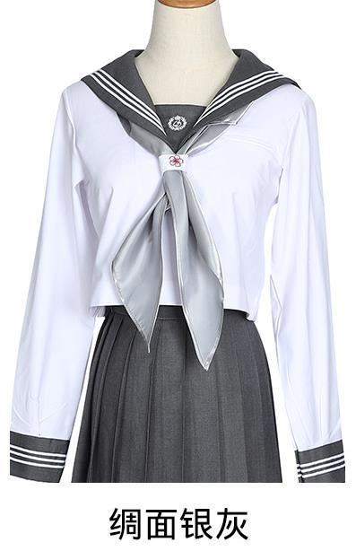 【绸面三角巾】亮面jk制服领巾缎面日系学院风水手服大领结校供