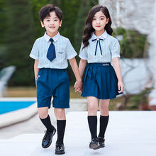 校服套装小学生夏季儿童短袖英伦风班服幼儿园园服夏装毕业照新款