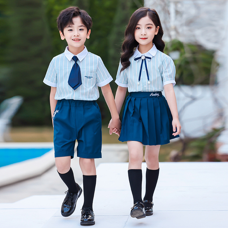 校服套装小学生夏季儿童短袖英伦风班服幼儿园园服夏装毕业照新品