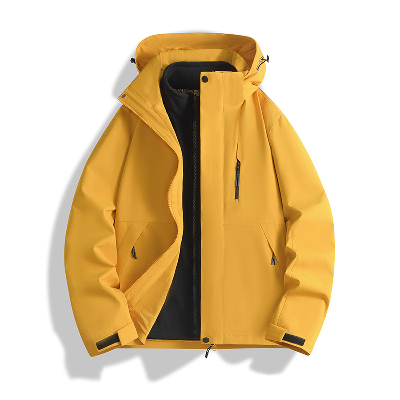 2025秋冬新款品牌三合一冲锋衣男女户外运动休闲防风连帽夹克外套