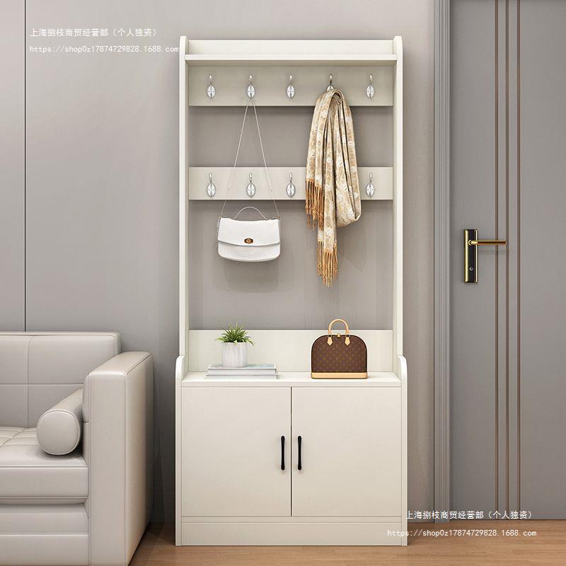 衣帽架鞋柜鞋架一体组合门口玄关柜带挂衣架换鞋凳大容量多功能柜