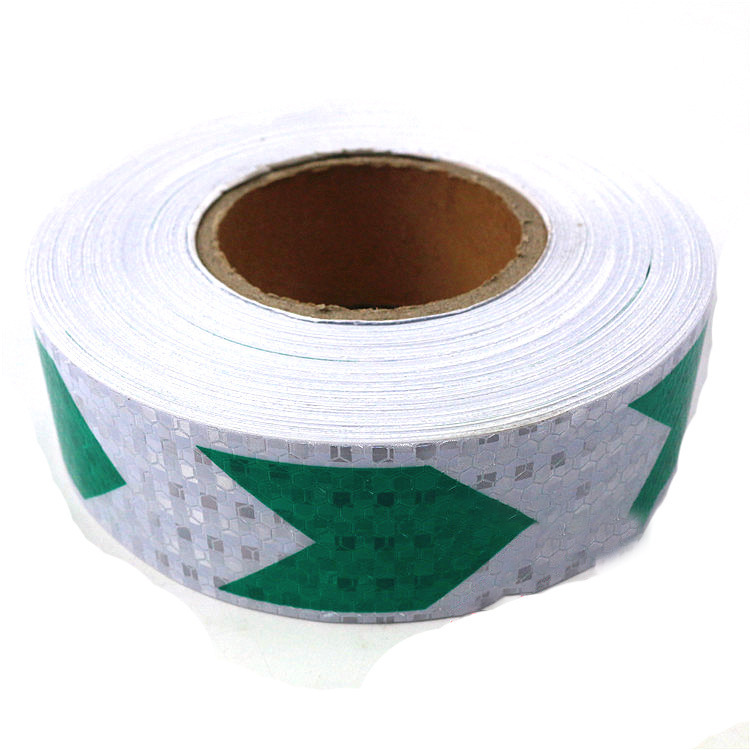 广州绿白蜂窝状导向反光膜多色箭头晶格pet反光贴 车身标识反光条