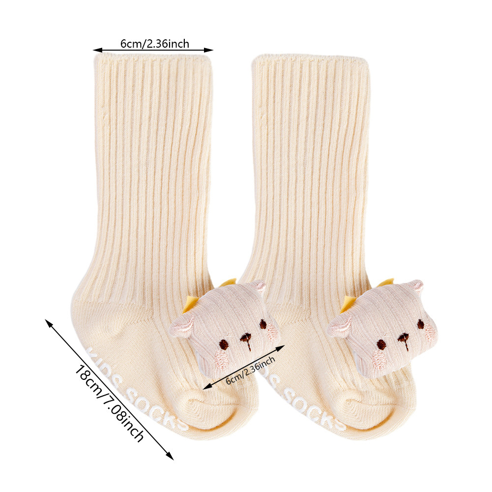 Autumn and Winter New Kid's Socks Three-Dimensional Cartoon Accessories Plush Doll Room Socks Baby Non-Slip Toddler Baby Middle Tube