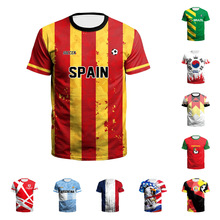 2022世界杯足球服短袖 巴西英格兰阿根廷法国球衣球迷助威男女T恤