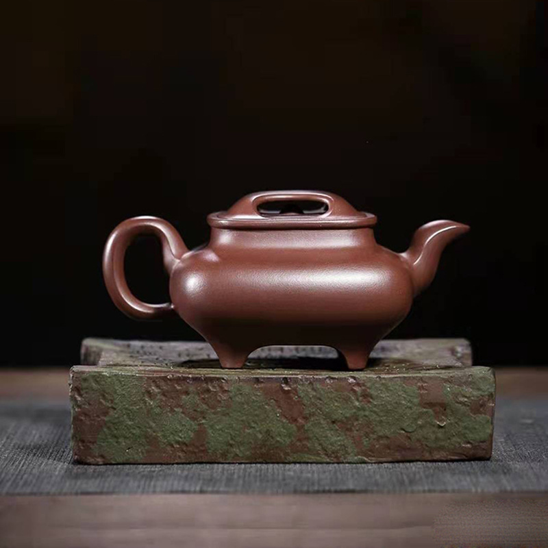 一手货源批发宜兴手工原矿紫砂壶功夫茶具紫泥牛盖传炉紫砂茶壶