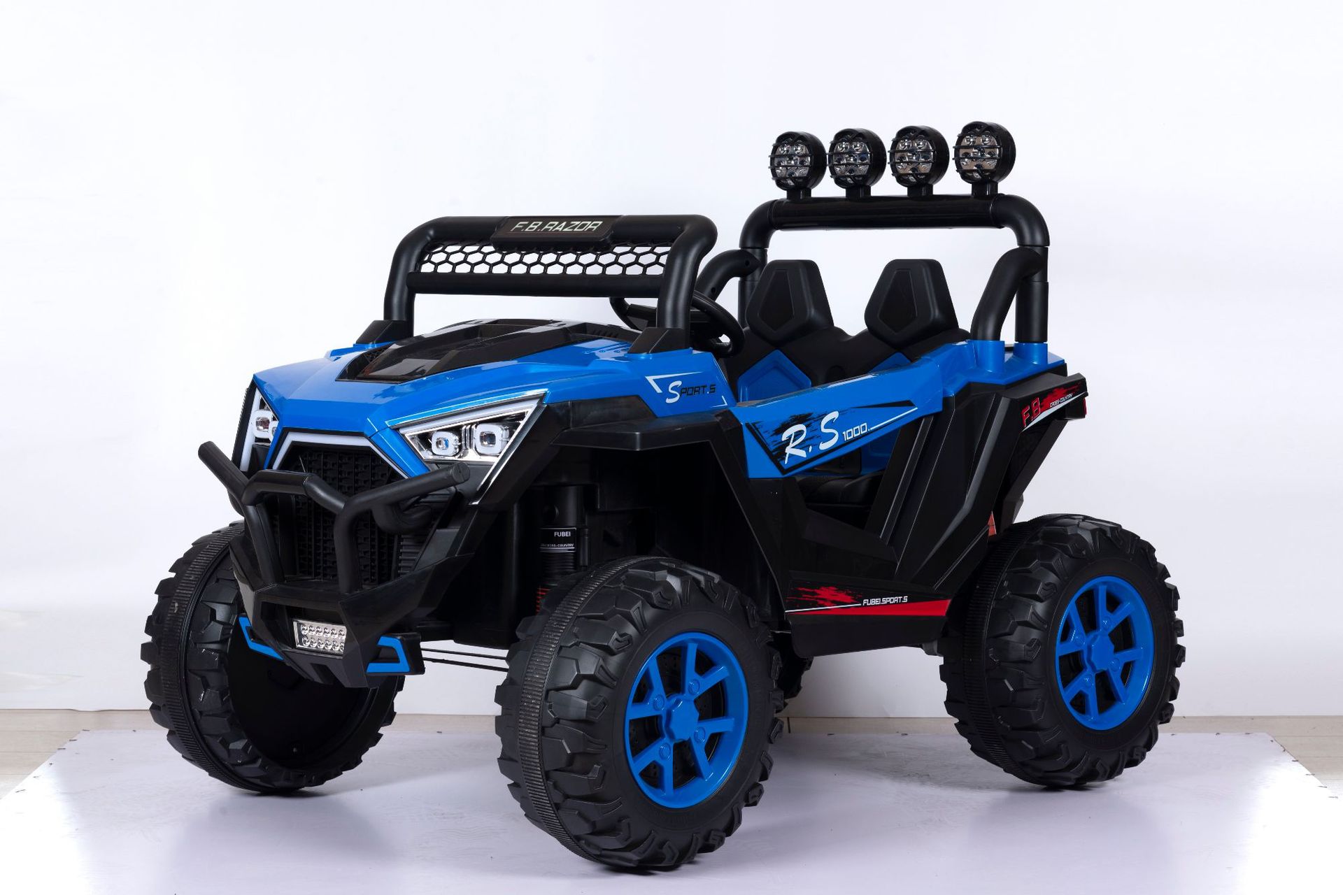 儿童电动车四轮越野车四驱玩具遥控汽车可坐大人宝宝摇摆双人童车