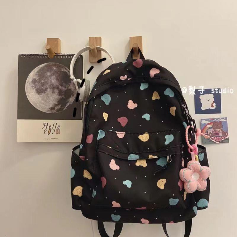 2023 New Cross-Border Korean Style Cute Refreshing Love Bear Backpack High School Primary School Student Backpack