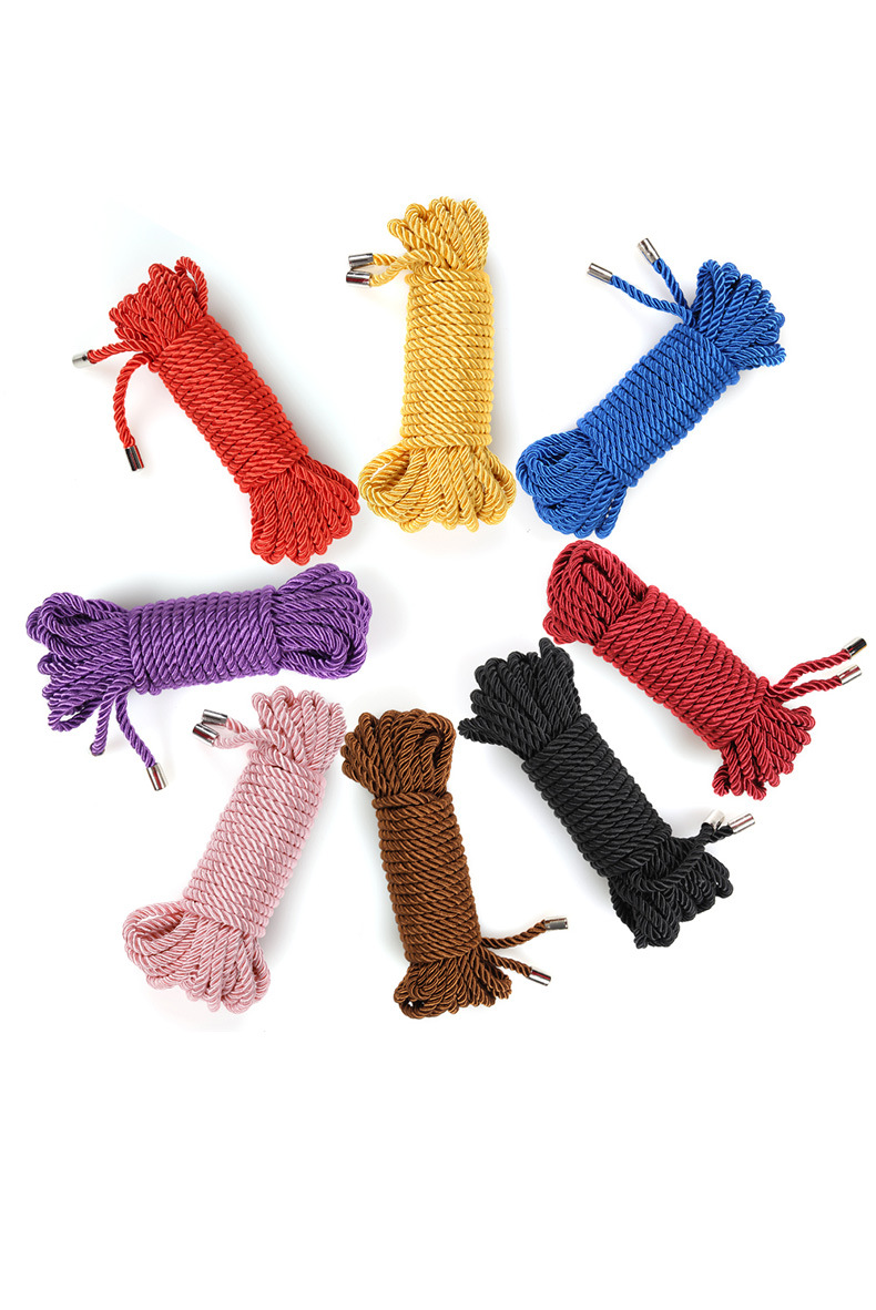 成人情趣用品 金属头丝绳调教捆绑束缚刑具5-10米绳子 sm另类玩具