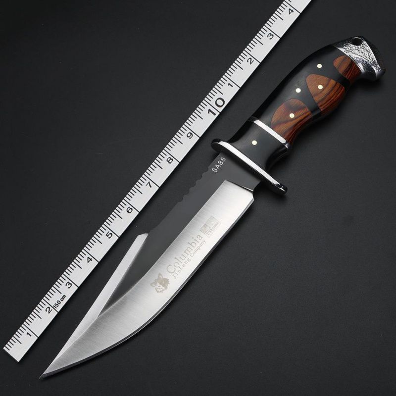 户外小直刀一体龙骨刀野外开路高硬度刀具防身锋利军工刀退役小刀