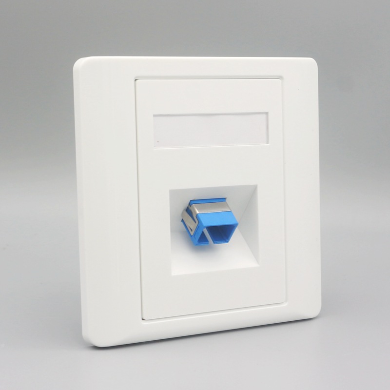 86型一位sc光纤网络插座面板单口光纤墙壁插座 光钎法兰墙插面板