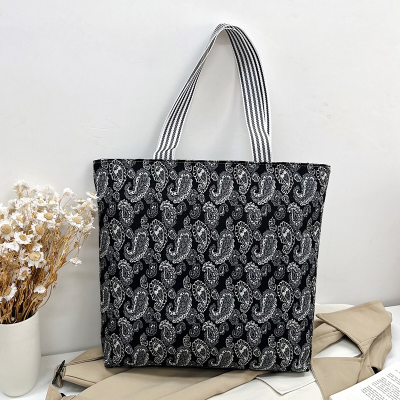 Wholesale New Commuting Fashion Ethnic Canvas Bag Large Capacity Shoulder Bag Cross-Border Casual Portable Tote Bag