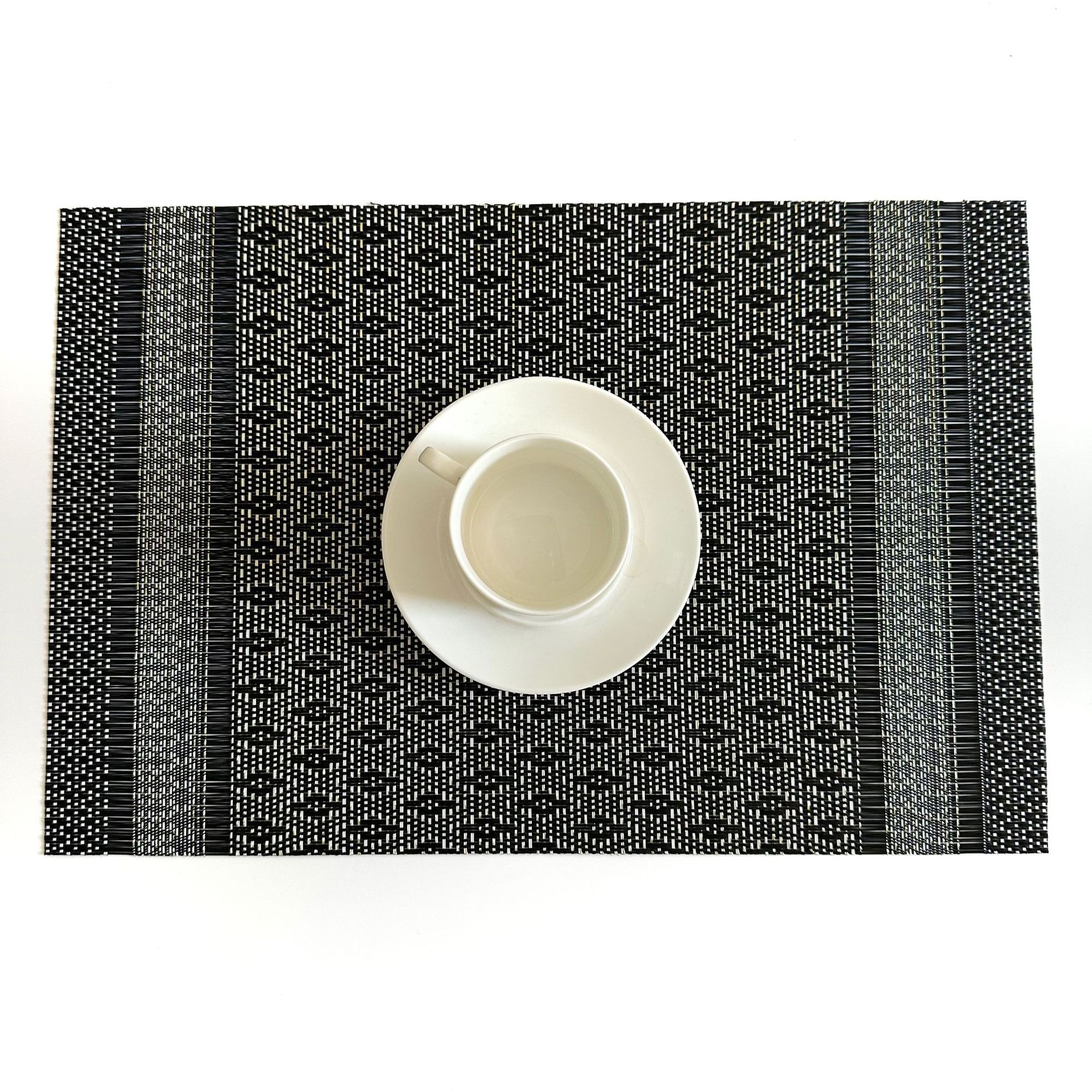 new gold silk pvc placemat dining table cushion hotel restaurant western-style placemat placemat woven cross-border