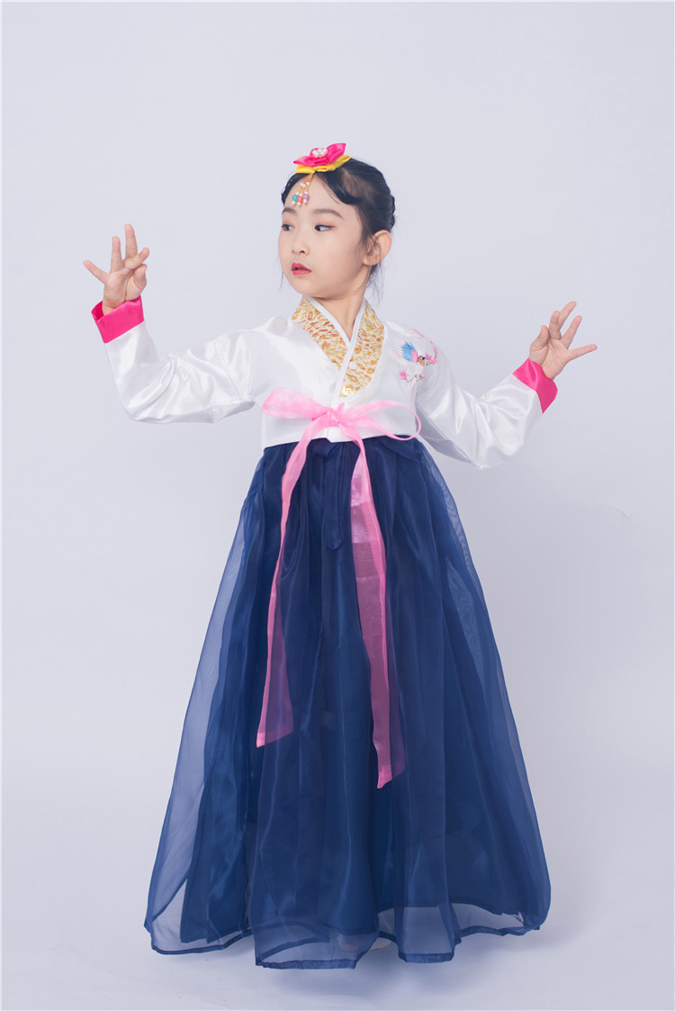 韩国儿童韩服礼服公主裙民族朝鲜族服装古装演出服女童舞台表演服