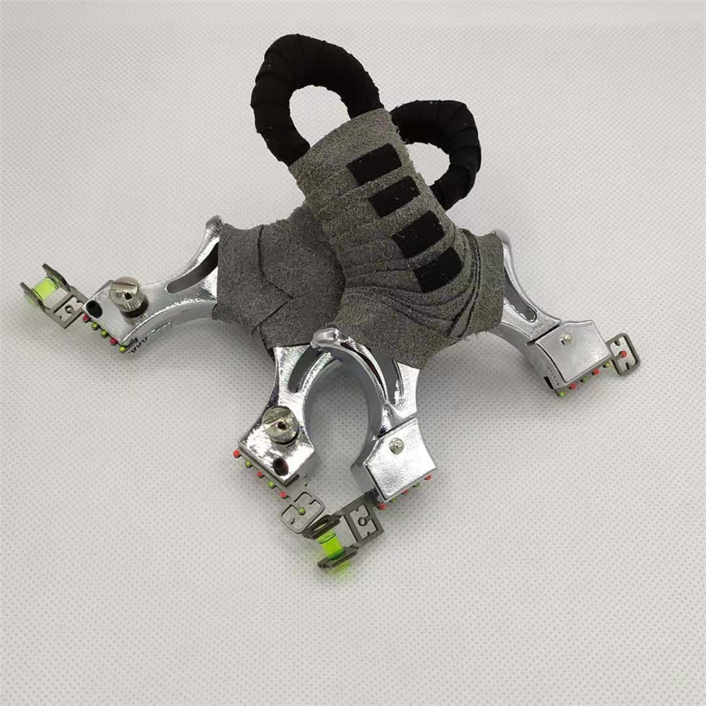 弹簧快压锁凤弹弓 十字光纤瞄 合金快压扁皮夹片快压超凡追龙弹弓