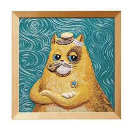 手绘梵高向日葵