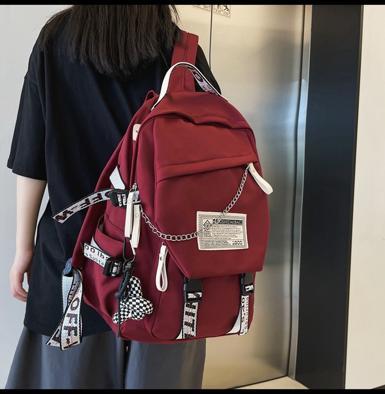 College Students Bag Male Korean High School Student Japanese Computer Backpack Ins Trendy Large Capacity Travel Backpack Female