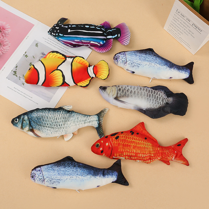 跨境仿真鱼网红电动跳跳鱼玩具仿真小金鱼抖音同款摇摆鱼儿童玩具