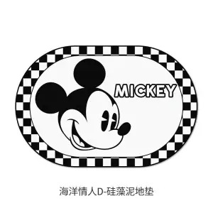 Mickey Cute Diatom Ooze Floor Mat Bathroom Absorbent Floor Mat Household Bathroom Water-Absorbing Quick-Drying Erasable Carpet