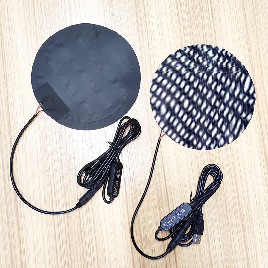 源头工厂石墨烯圆形发热片非碳纤维热敷电热片定时异型发热布