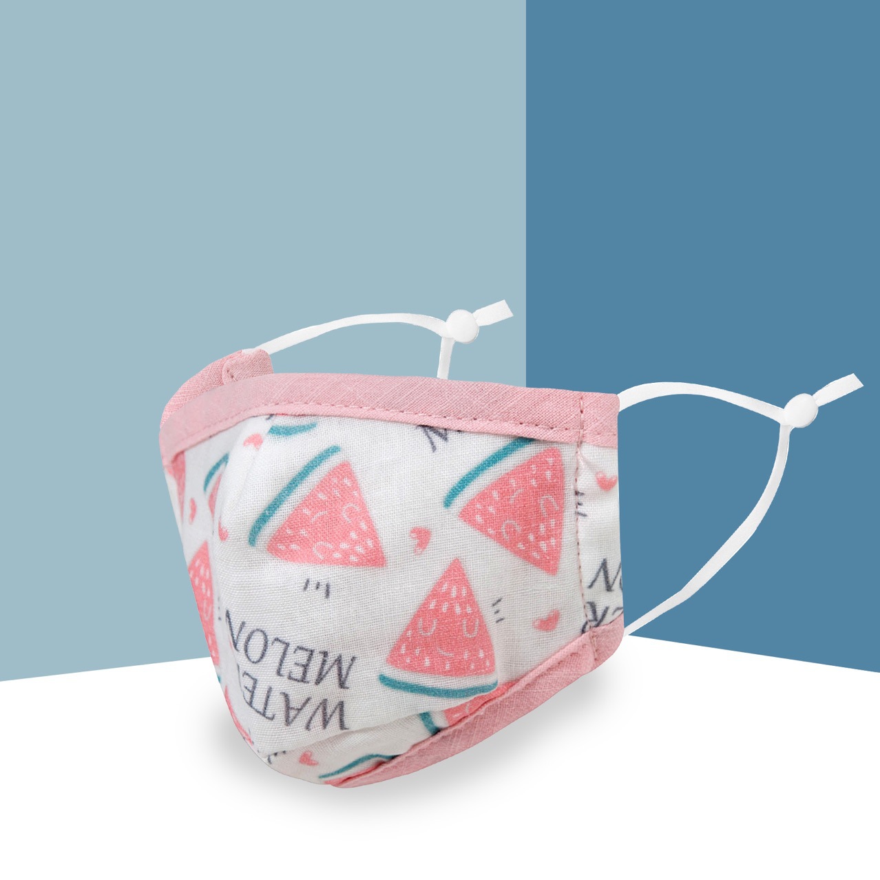 跨境新款夏季可爱薄口罩双层棉纱单面印花宝宝口罩可水洗口罩批发