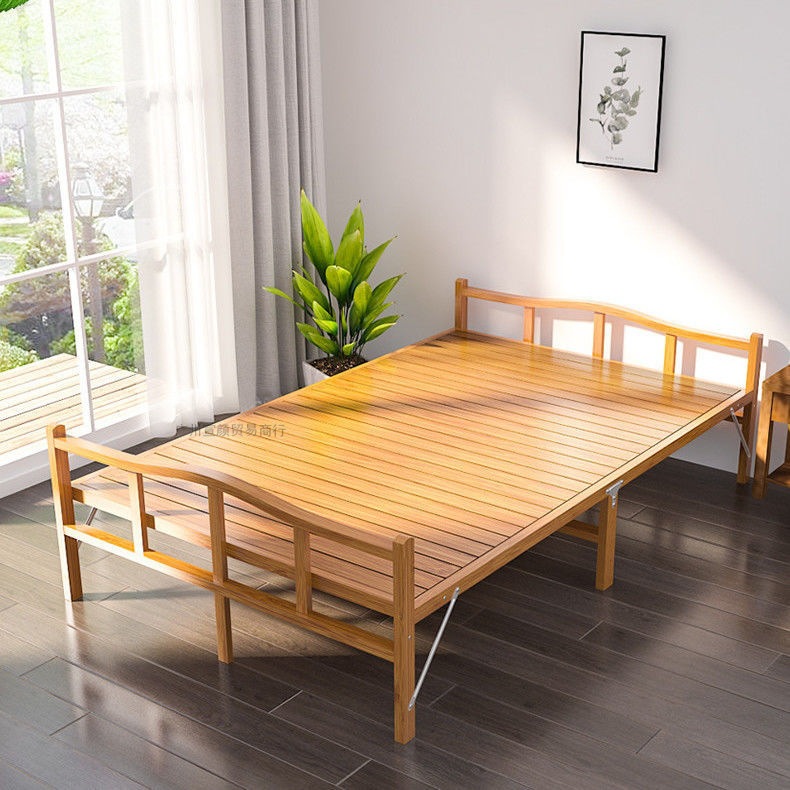 折叠竹床午休单人双人床家用夏季凉床出租屋拼床陪护床